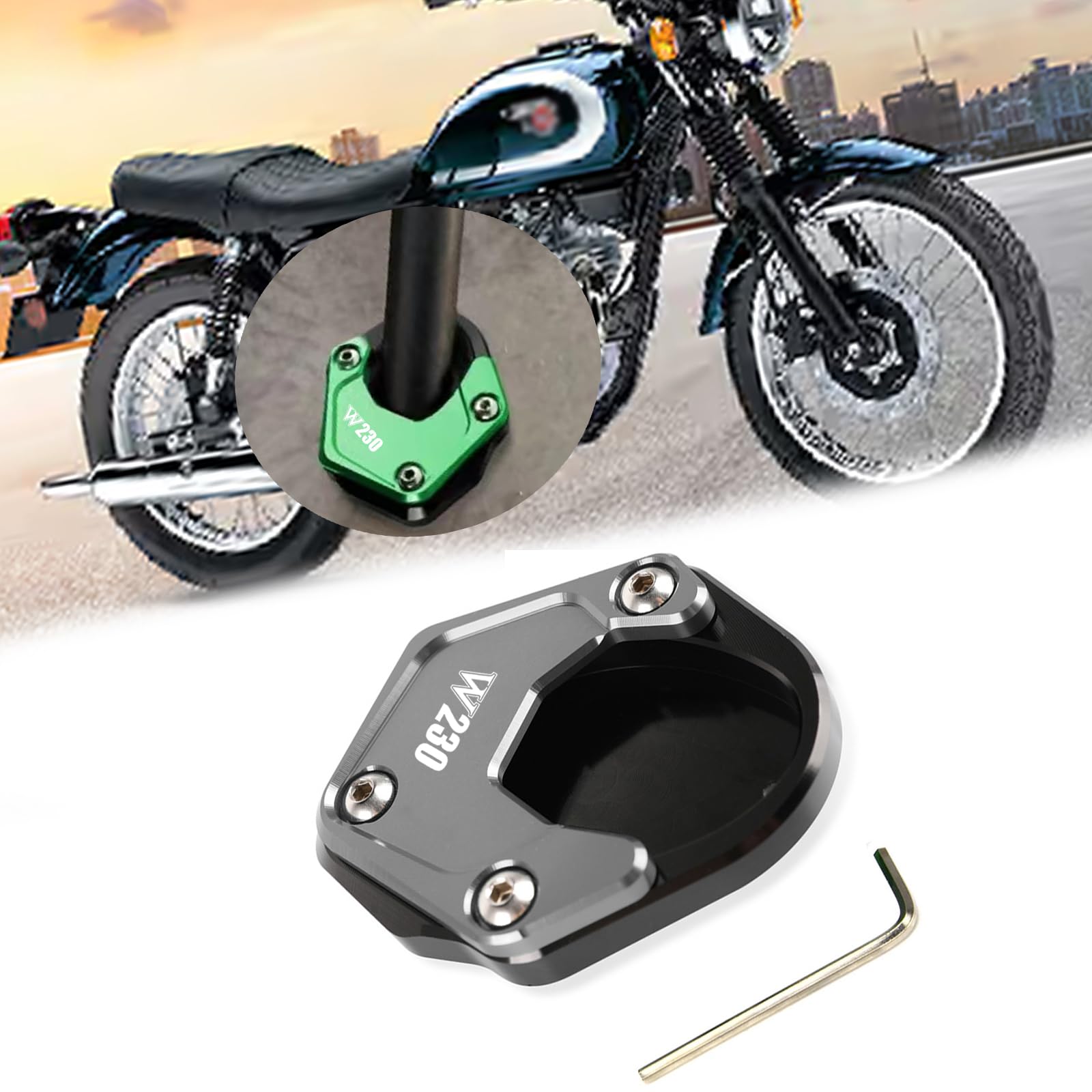 せんち オートバイキックスタンドパッド 用 ハンター 350 2022-2023